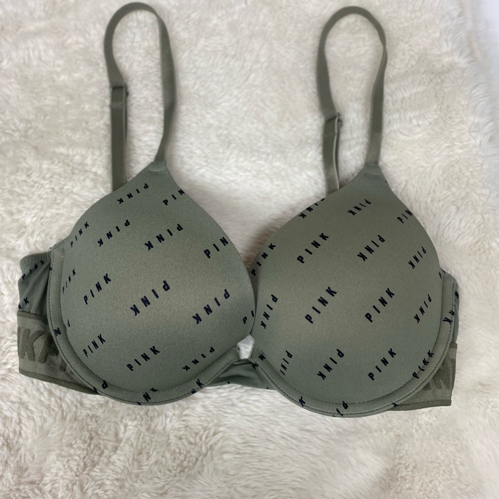 PINK VS Logo Push Up Bra 32C